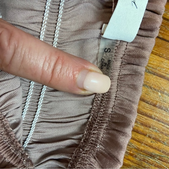 Mustard Seed On/Off-Shoulder Tunic Blouse Size S Mauve Silky Party Feminine - Picture 9 of 10